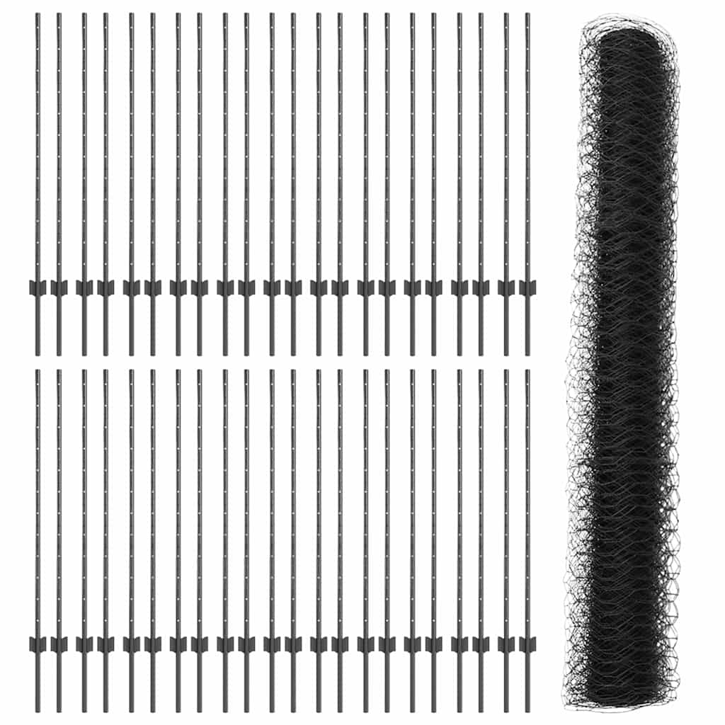 Svejset Trådhegn 100 x 1,2 m (B x H) PVC-belagt stål Grå Mesh