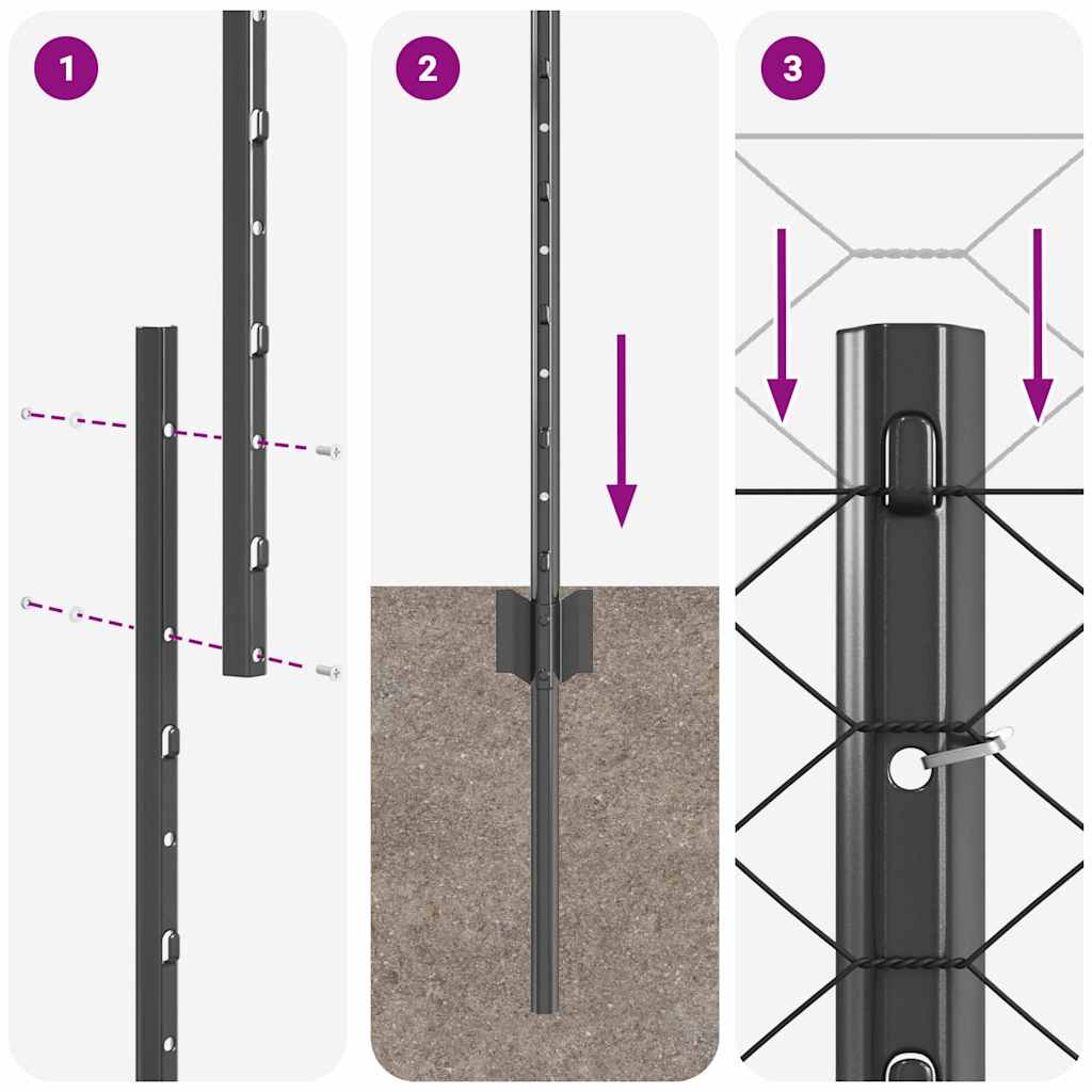 Svejset Trådhegn 100 x 1,2 m (B x H) PVC-belagt stål Grå Mesh
