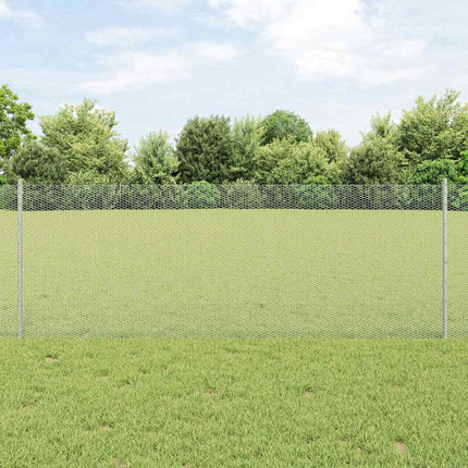 Udendørs sekskantet hegn med stolpe 10 x 0,8 m Sølv Mesh