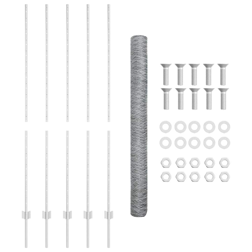 Svejset Trådhegn 10 x 1,6 m (B x H) Hot-Dip Galvaniseret Stål