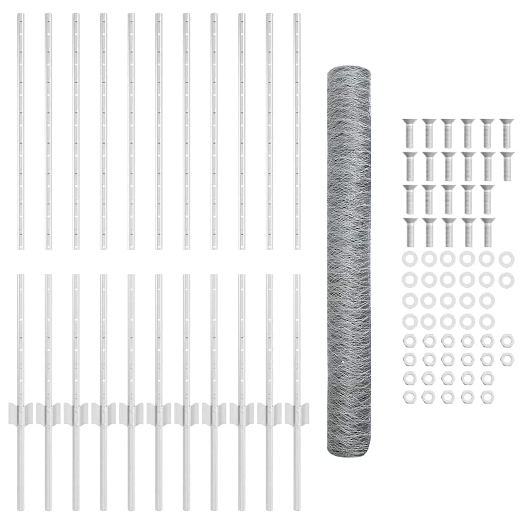 Svejset Trådhegn 25 x 1 m (B x H) Hot-Dip Galvaniseret Stål