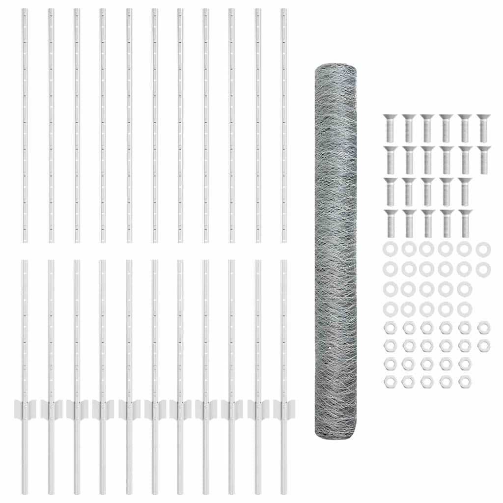 Svejset Trådhegn 25 x 1,2 m (B x H) Hot-Dip Galvaniseret Stål