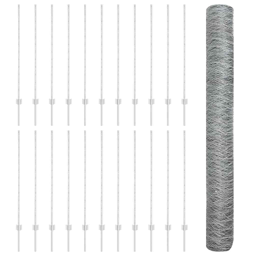 Svejset Trådhegn 50 x 1,2 m (B x H) Hot-Dip Galvaniseret Stål