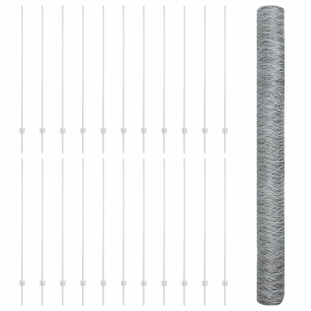 Svejset Trådhegn 50 x 1,5 m (B x H) Hot-Dip Galvaniseret Stål