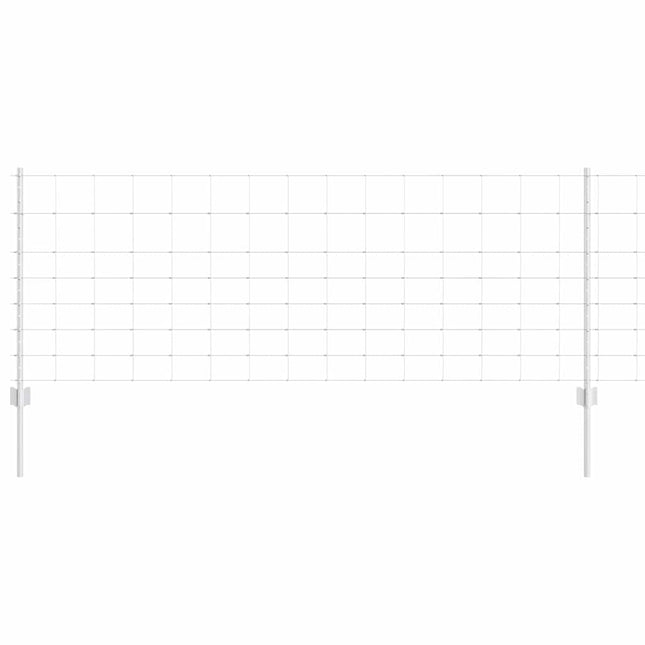 Udendørs Vildt Hegn med Stolper 25 x 0,8 m Galvaniseret stål