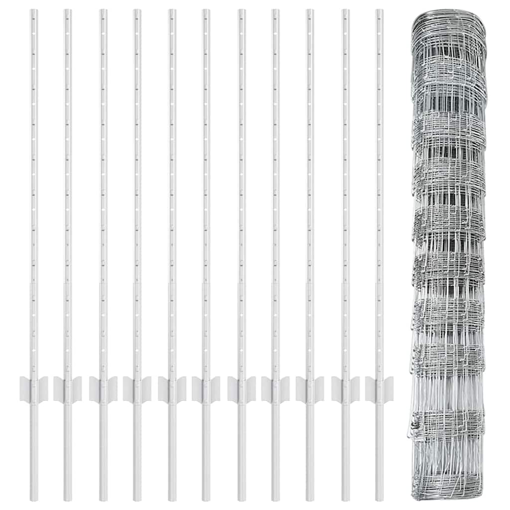 Vild hegn med stolper 25 x 1 m (B x H)
