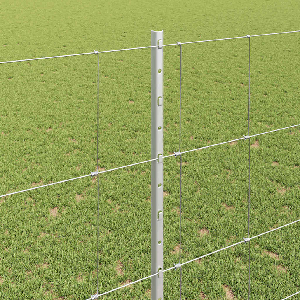 Vild hegn med stolper 25 x 1,4 m (B x H)