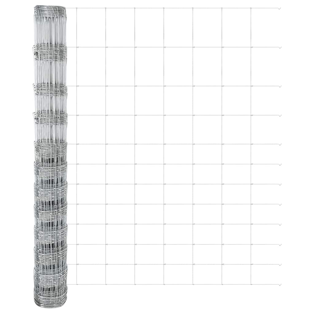 Vild hegn med stolper 25 x 1,4 m (B x H)