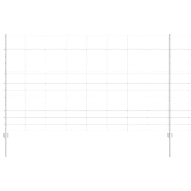 Udendørs Vildt Hegn med Stolper 25 x 1,4 m Galvaniseret stål