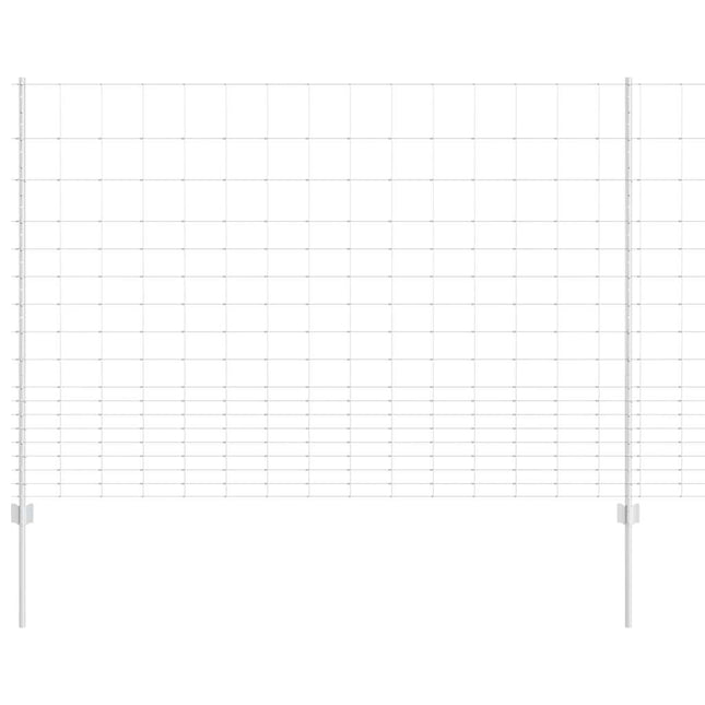 Udendørs Vildt Hegn med Stolper 25 x 1,5 m Galvaniseret stål