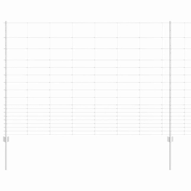 Udendørs Vildt Hegn med Stolper 25 x 1,5 m Galvaniseret stål