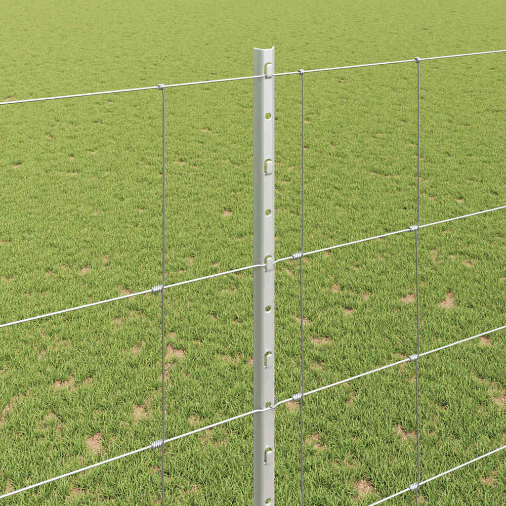 Vild hegn med stolper 25 x 1,6 m (B x H)