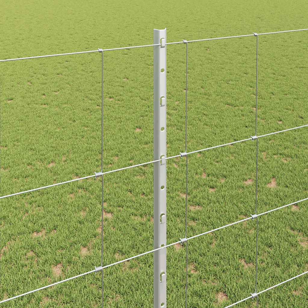 Vild hegn med stolper 25 x 1,6 m (B x H)