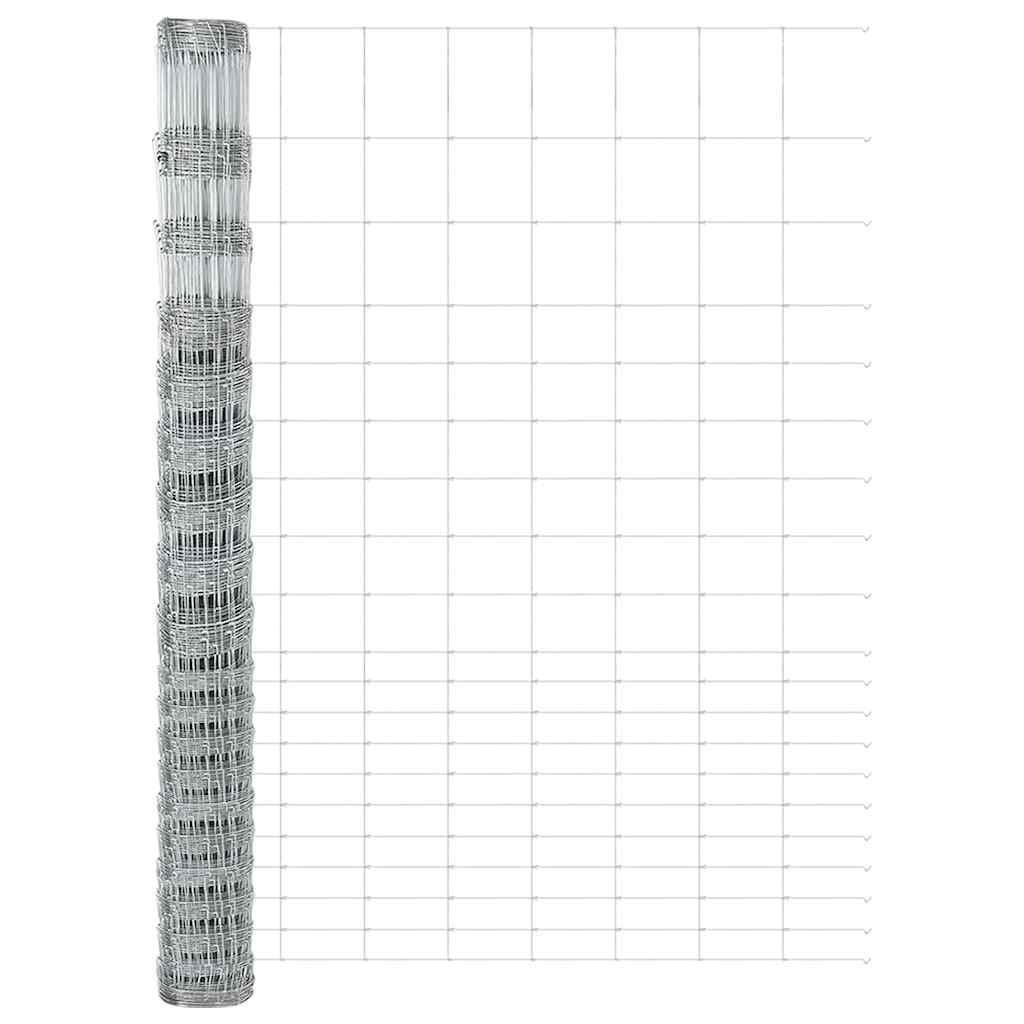 Vild hegn med stolper 25 x 1,6 m (B x H)