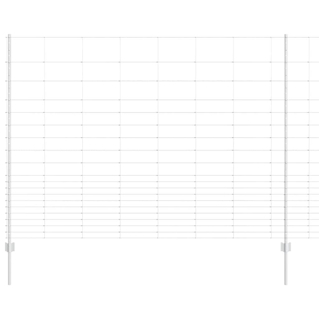 Vild hegn med stolper 25 x 1,6 m (B x H)