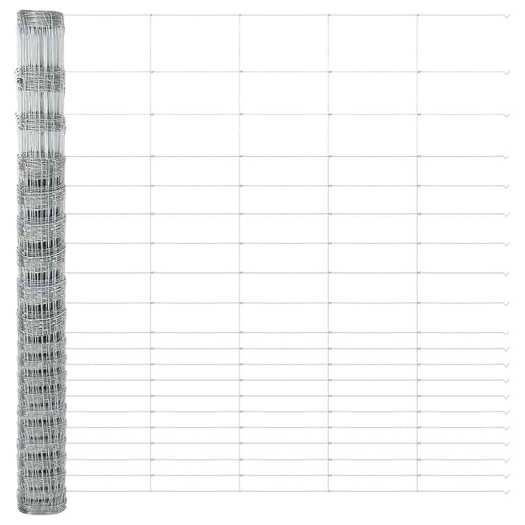 Vild hegn med stolper 25 x 1,6 m (B x H)