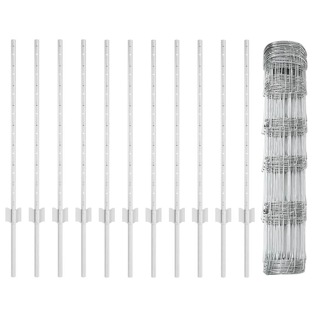 Vild hegn med stolper 50 x 0,8 m (B x H)
