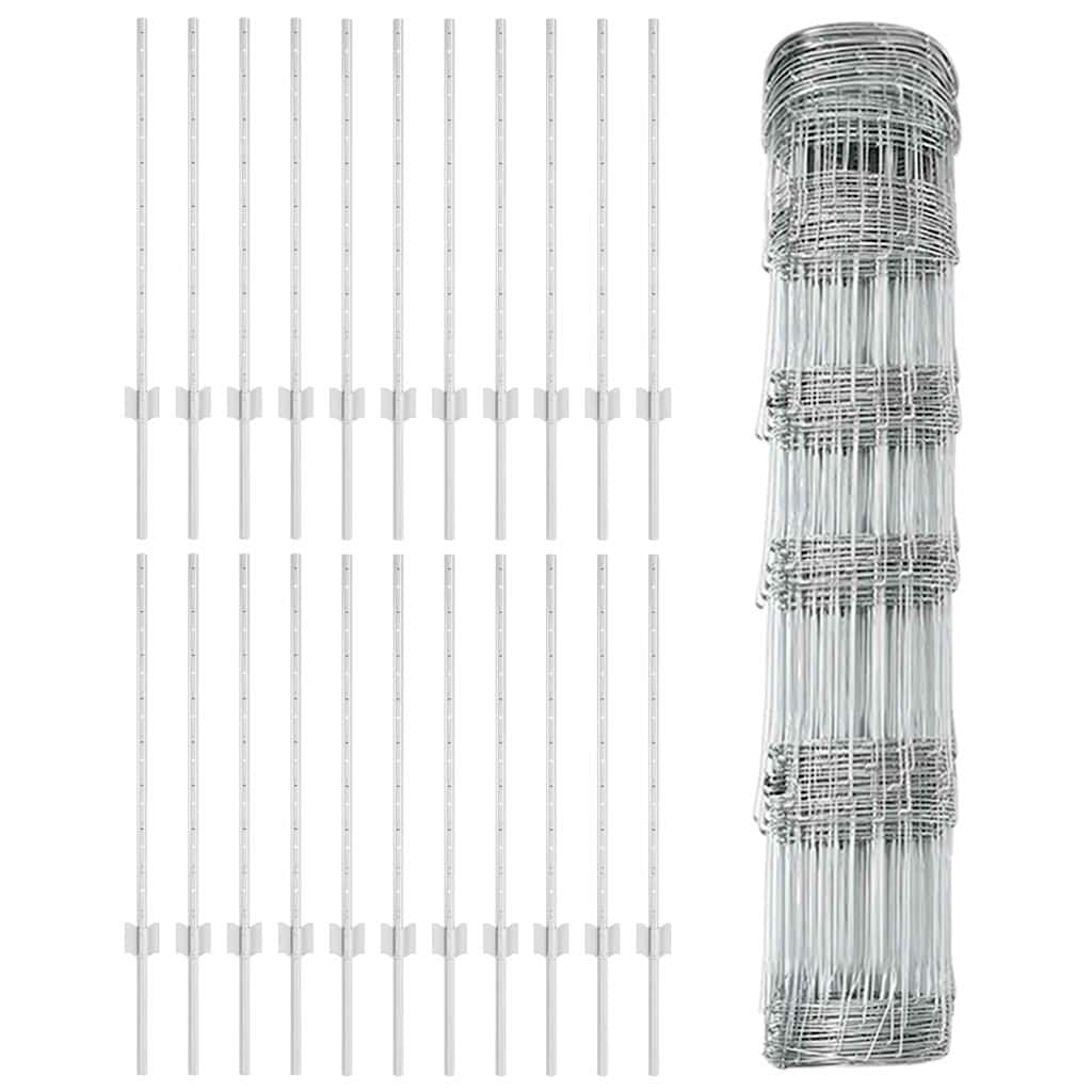 Vild hegn med stolper 50 x 0,8 m (B x H)