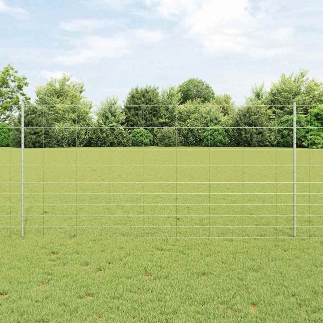 Udendørs Vildt Hegn med Stolper 50 x 1,2 m Galvaniseret stål