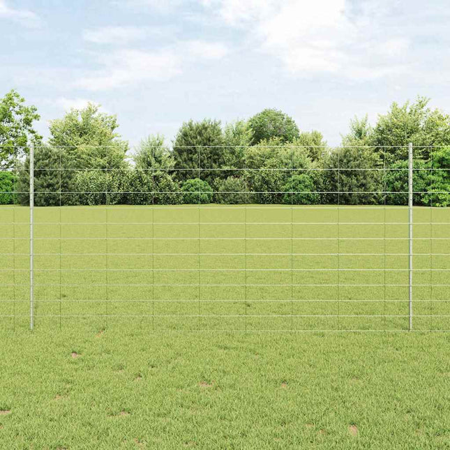 Udendørs Vildt Hegn med Stolper 50 x 1,2 m Galvaniseret stål