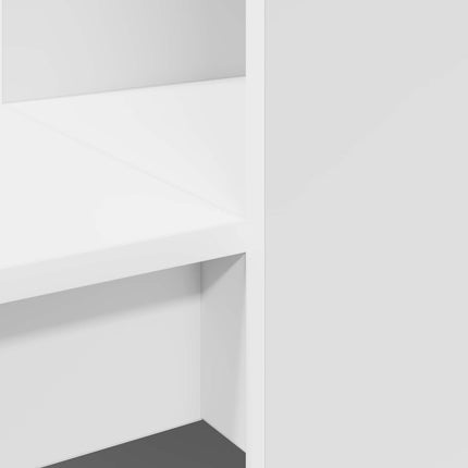 Bord med hylde Hvid 122 x 67 x 145 cm Konstrueret træ