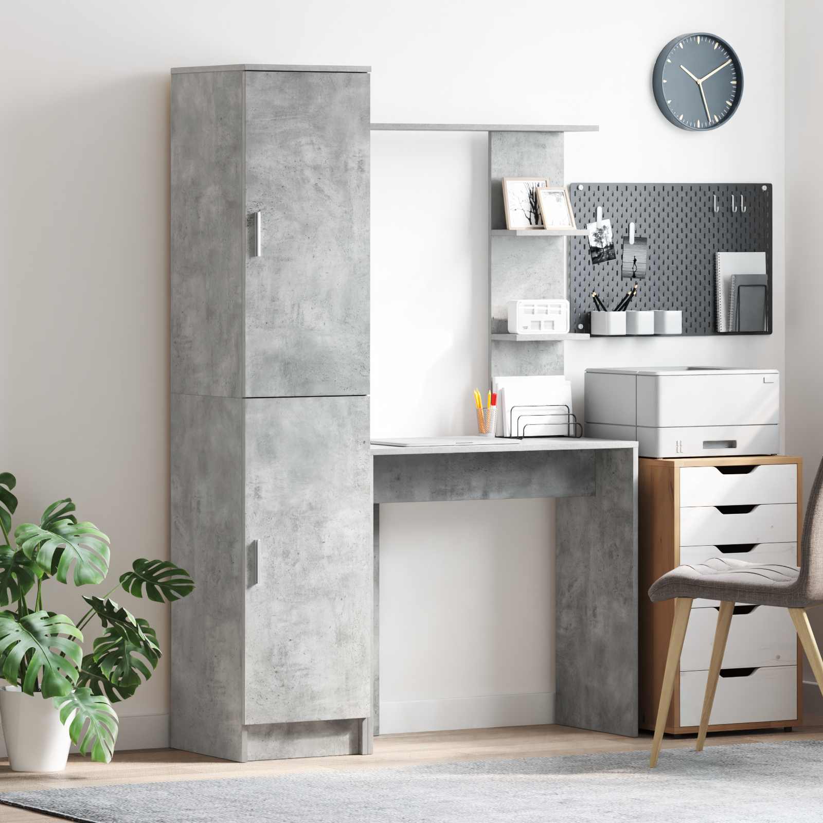 Bord 2 pcs Beton Grå