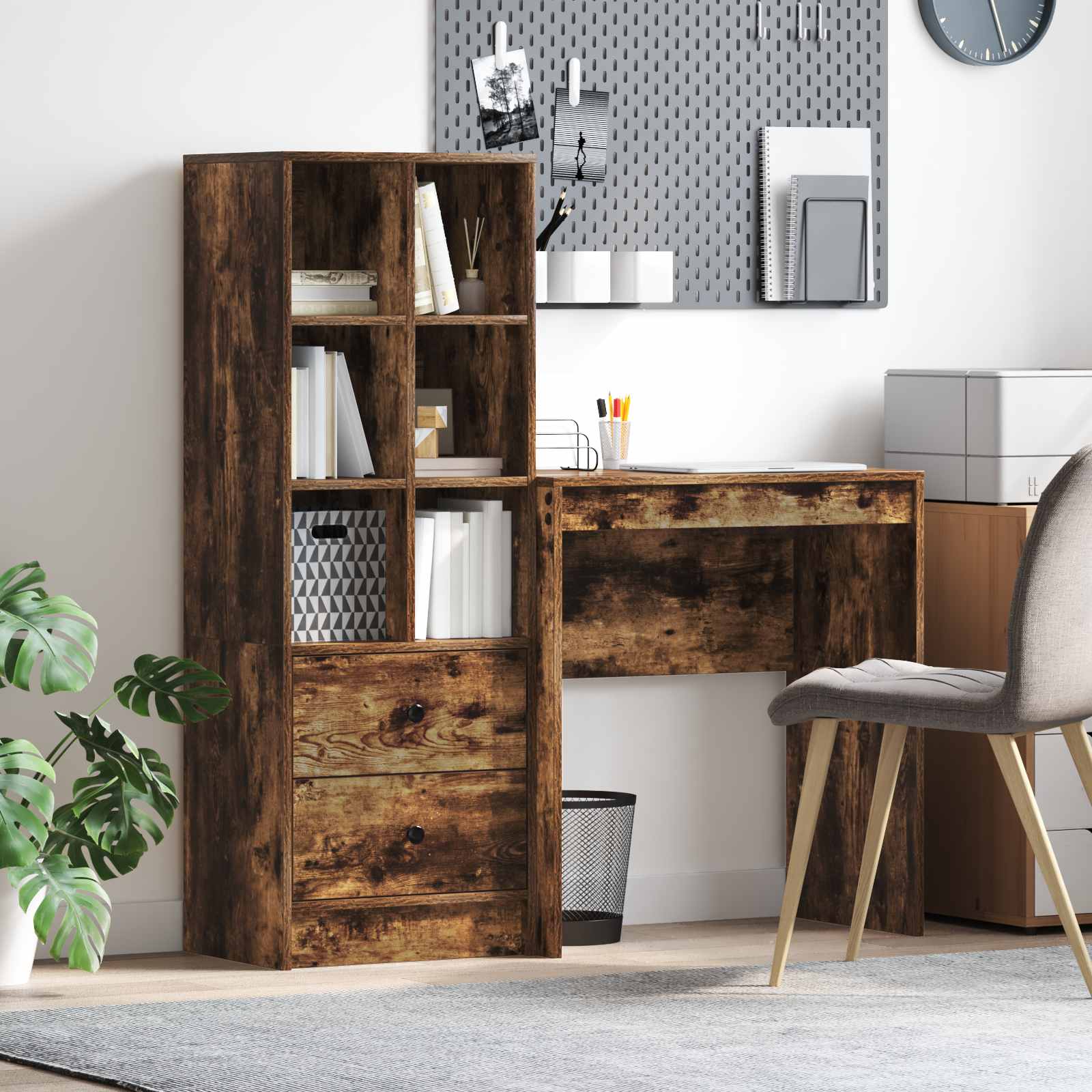 Bord Røget eg 115,5 x 40 x 127 cm 2 stk. billede