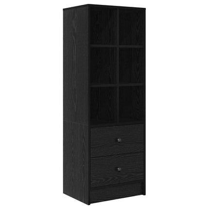 Bord med skuffe 2 pcs Sort eg