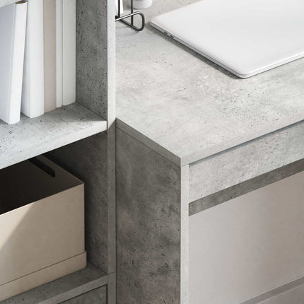 Bord med skuffe 2 pcs Beton Grå