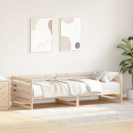dagseng uden madras 80x200 cm massivt træ fyrretræ