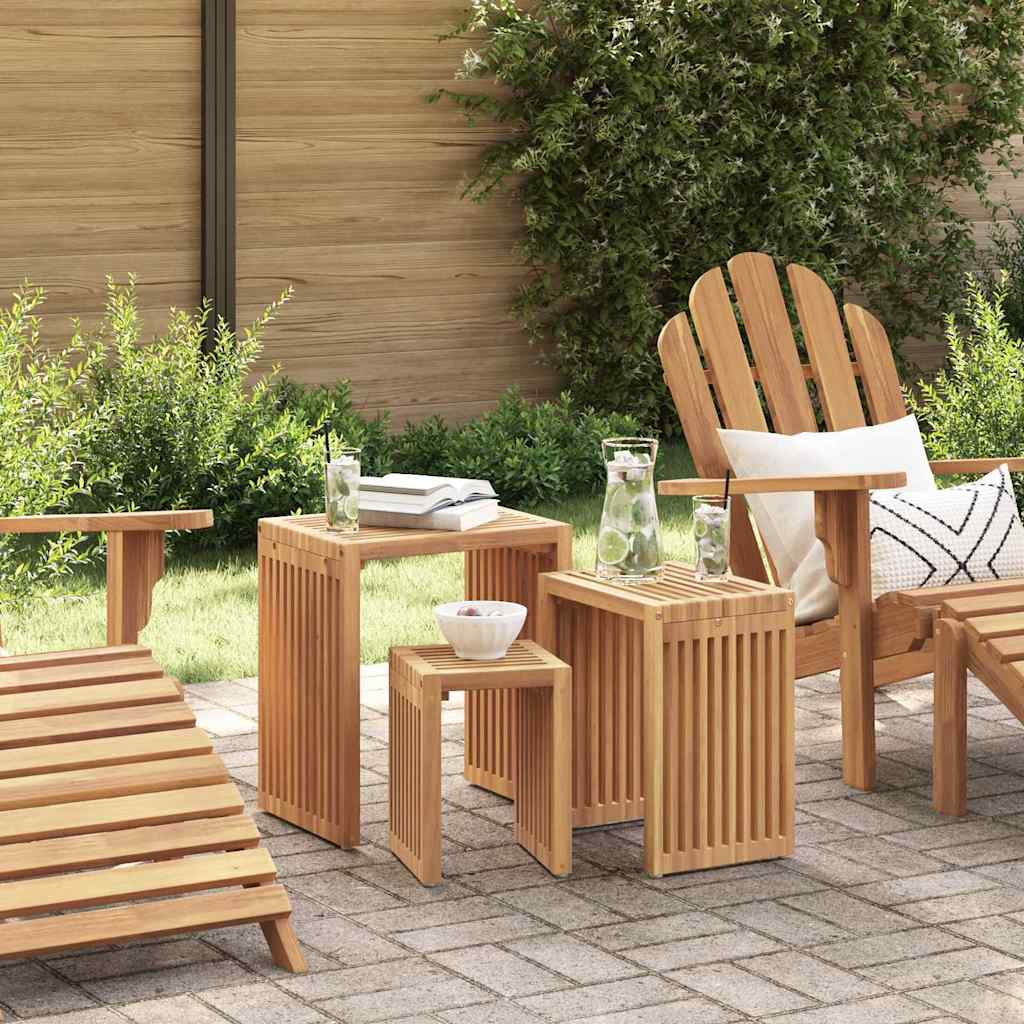 Have Side Bord 3 pcs Brun 33 x 44,5 x 51 cm Massiv Teaktræ