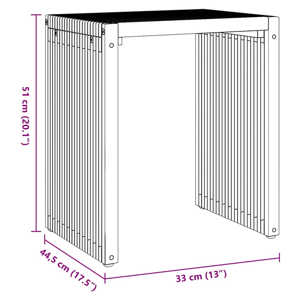 Have Side Bord 3 pcs Brun 33 x 44,5 x 51 cm Massiv Teaktræ