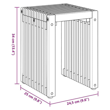 Have Side Bord 3 pcs Brun 33 x 44,5 x 51 cm Massiv Teaktræ