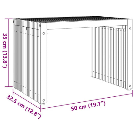 Have Side Bord Brun 50 x 32,5 x 35 cm Massiv Teaktræ