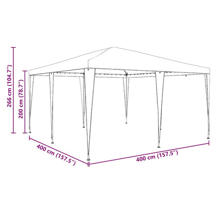 Party Tent Grøn 400 x 400 x 266 cm Polyethylen og stål