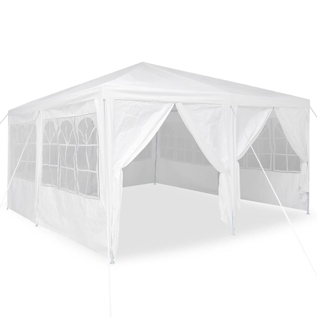 Party Tent Hvid 400 x 400 x 266 cm Polyester og Stål