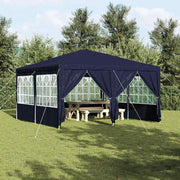 Party Tent Blå og Hvid 400 x 400 x 266 cm Polyester og Stål
