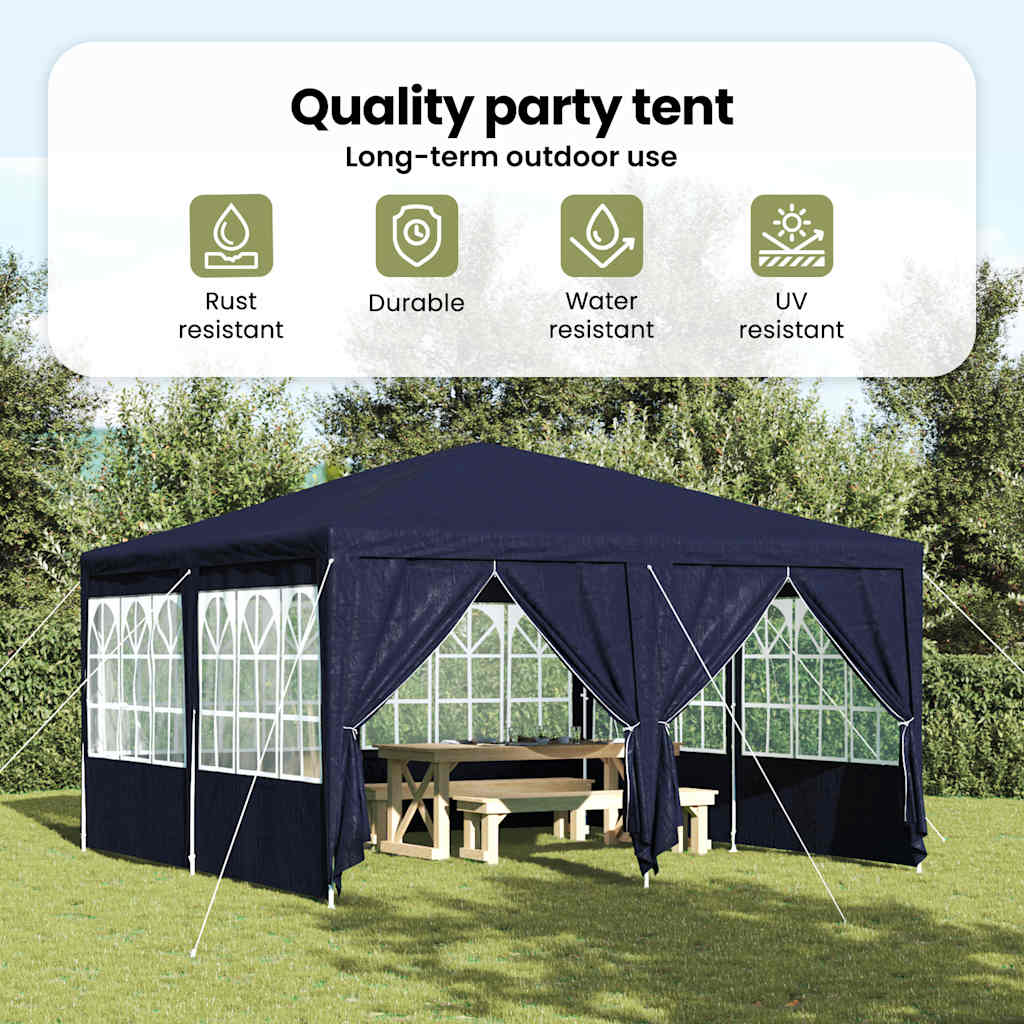 Party Tent Blå 400 x 400 x 266 cm Polyethylen