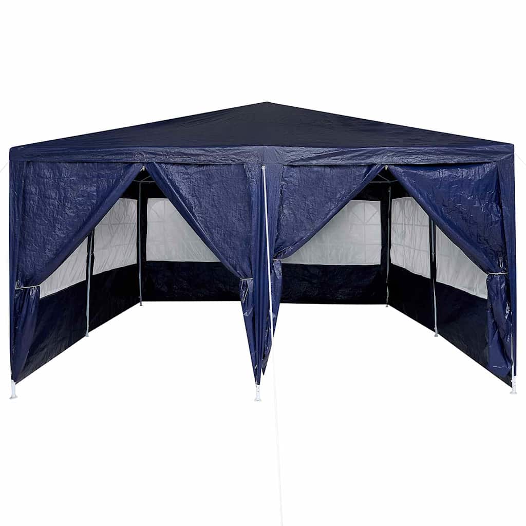 Party Tent Blå og Hvid 400 x 400 x 266 cm Polyester og Stål