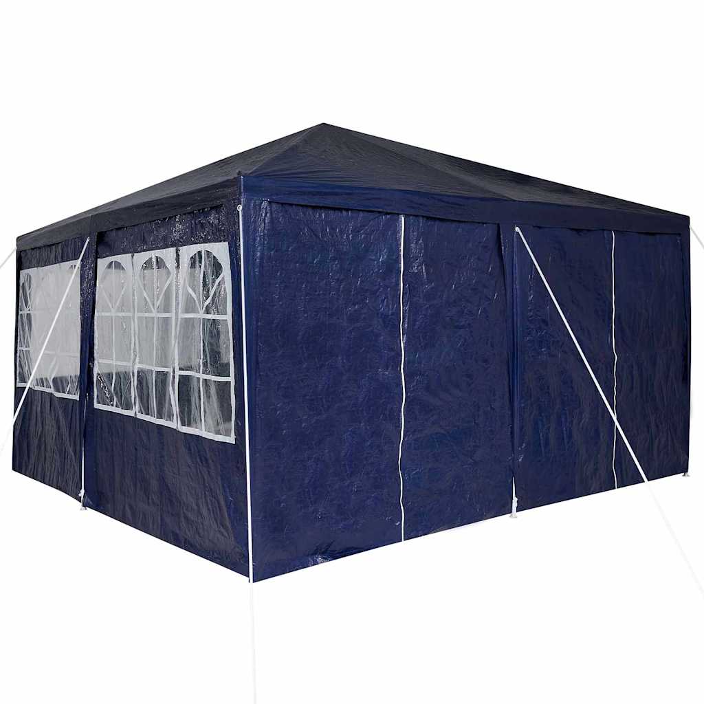 Party Tent Blå og Hvid 400 x 400 x 266 cm Polyester og Stål