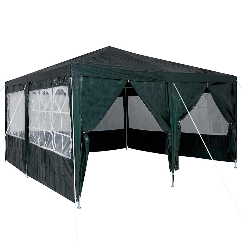Party Tent Grøn og Hvid 400 x 400 x 266 cm Polyester og Stål