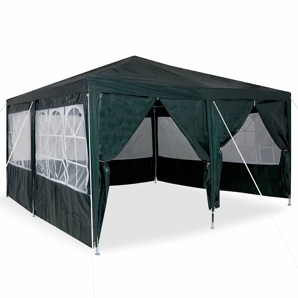 Party Tent Grøn og Hvid 400 x 400 x 266 cm Polyester og Stål