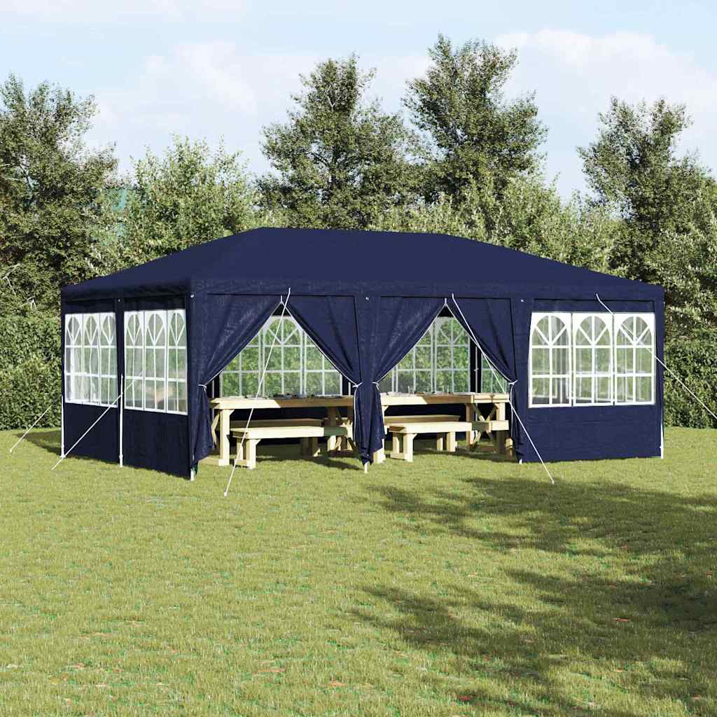 Party Tent Blå og Hvid 600 x 400 x 266 cm Polyester og Stål