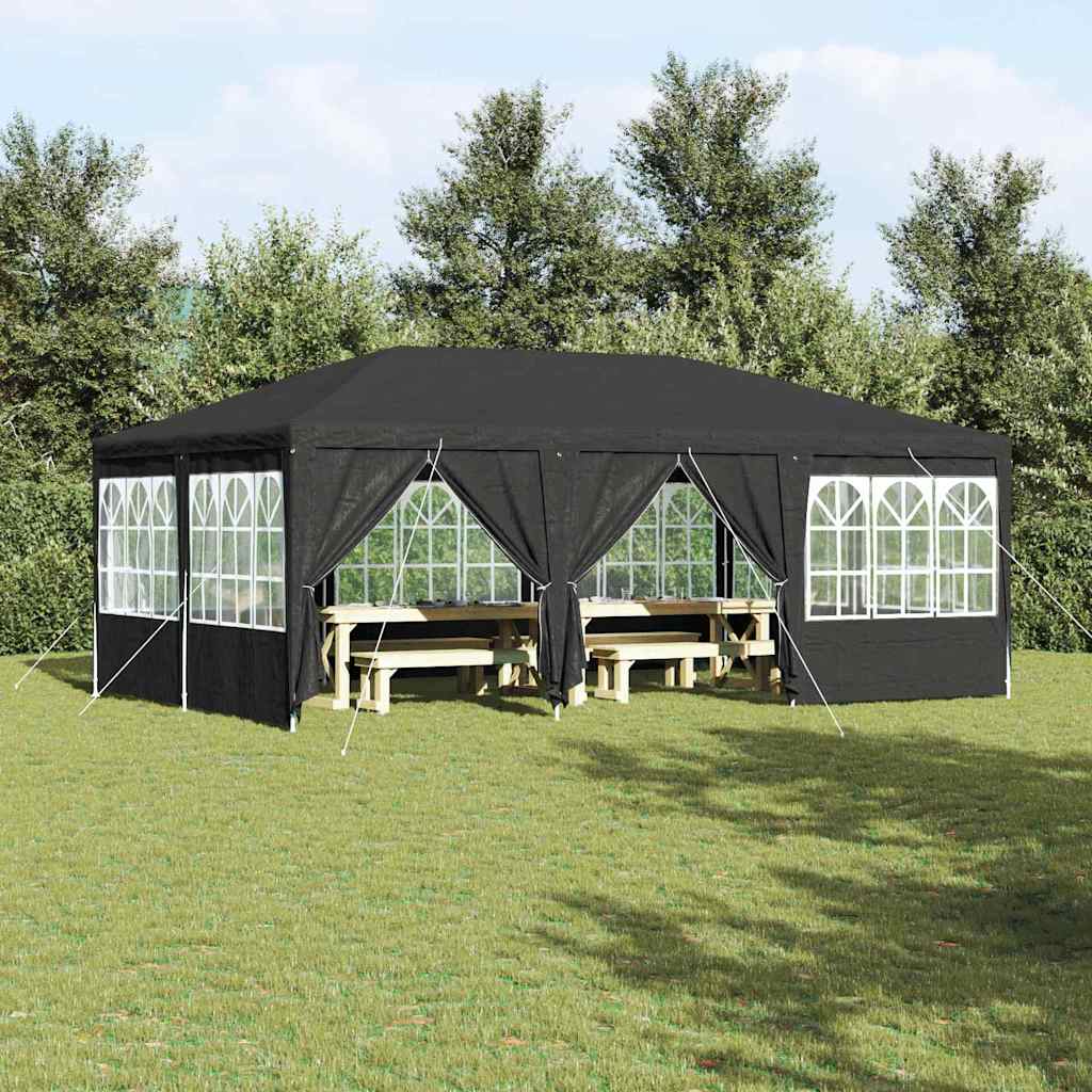 Party Tent Anthracit og hvid 600 x 400 x 266 cm