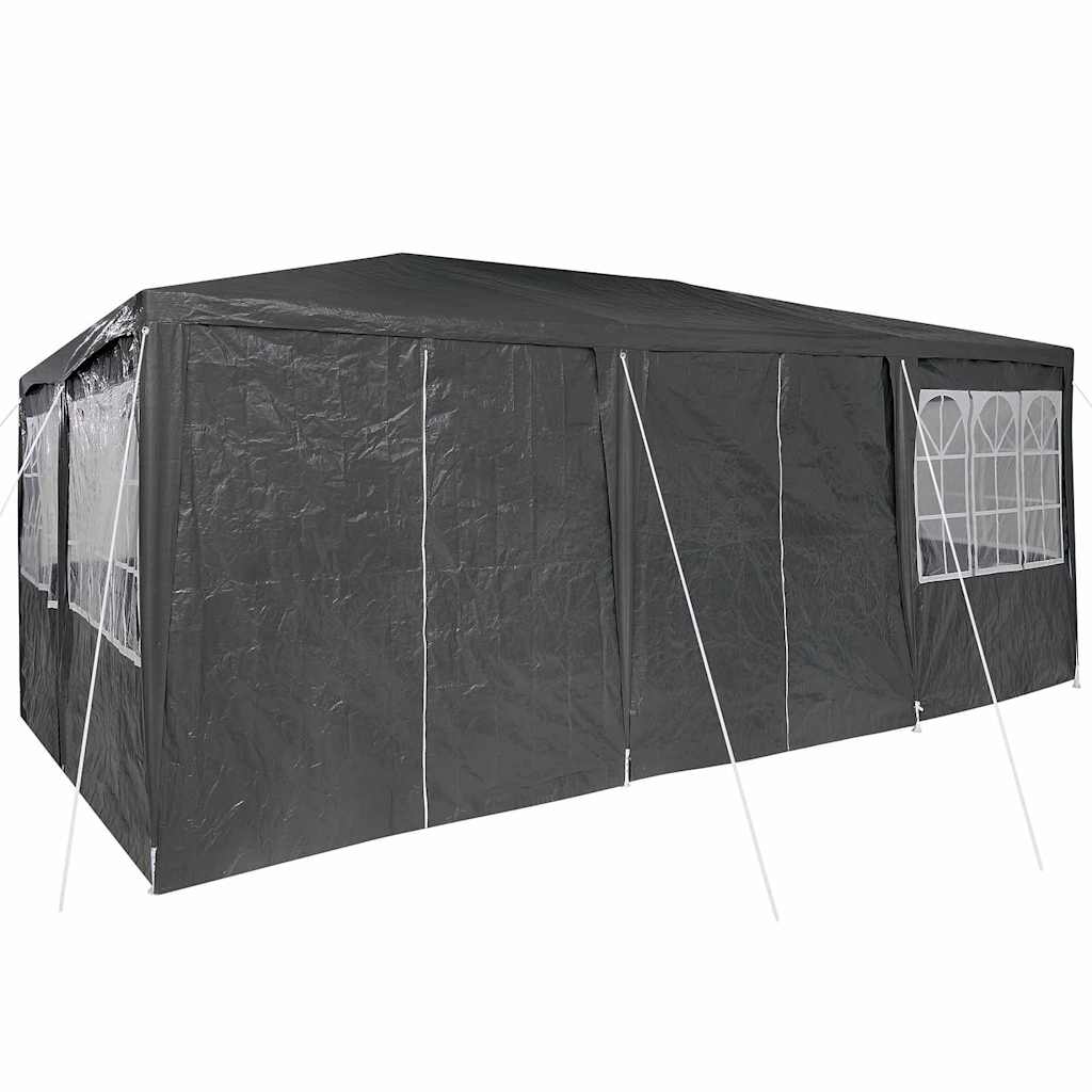 Party Tent Anthracit og hvid 600 x 400 x 266 cm