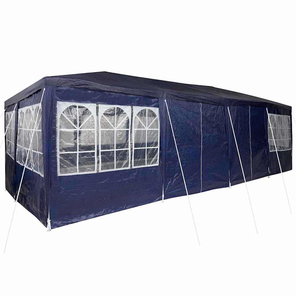 Party Tent Blå og Hvid 800 x 400 x 266 cm Polyester og Stål