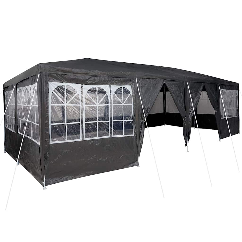 Party Tent Anthracit og hvid 800 x 400 x 266 cm