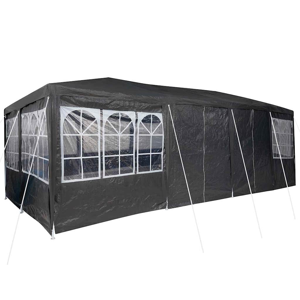 Party Tent Anthracit og hvid 800 x 400 x 266 cm