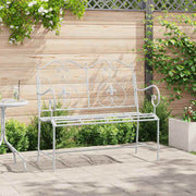 Havebænk Antik hvid 104 x 54 x 93 cm Stål