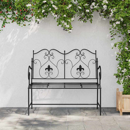 Havebænk Sort 104 x 54 x 93 cm Stål